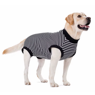 Восстановительная попона для собак Wan Talk Recovery Suit, Black Stripes Wan talk
