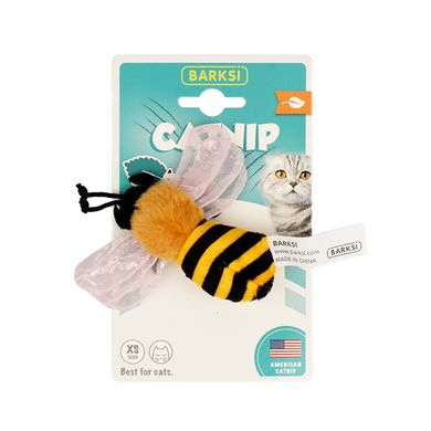 Іграшка для котів Barksi Catnip Бджілка з запахом котячої м'яти 10 см Barksi