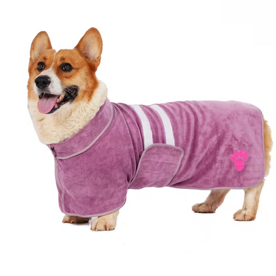 Швидковисихаючий халат для собак Pink
