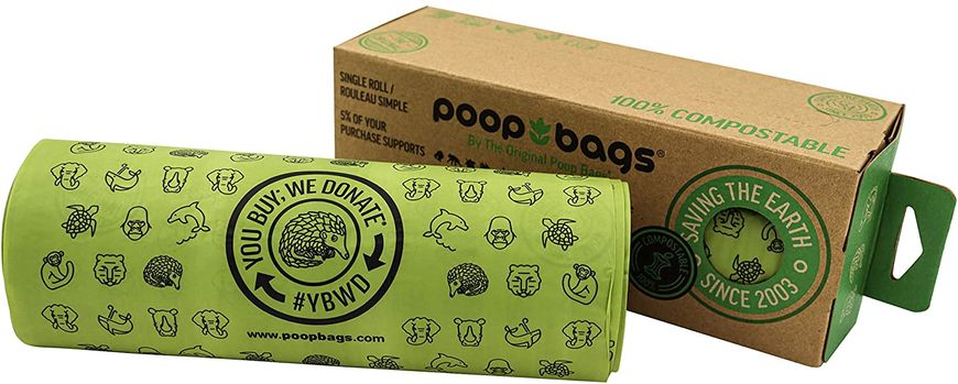 Биоразлагаемые пакеты для экскрементов собак The Original Poop Bags