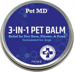 Увлажняющий бальзам Pet MD Dog Paw Balm 3в1 для лап и носа собак с маслом ши, кокосовым маслом и пчелиным воском