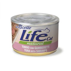 Консерва для котов LifeNatural Тунец с креветками (tuna with shrimps), 150 г LifeNatural