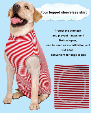 Послеоперационный боди для собак LOVEPET Pink white stripe