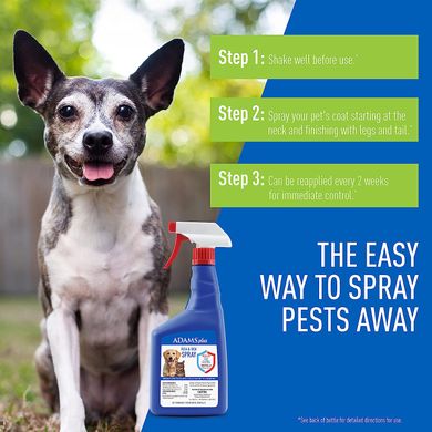 Спрей від бліх та кліщів для собак та котів Adams Plus Flea & Tick Spray