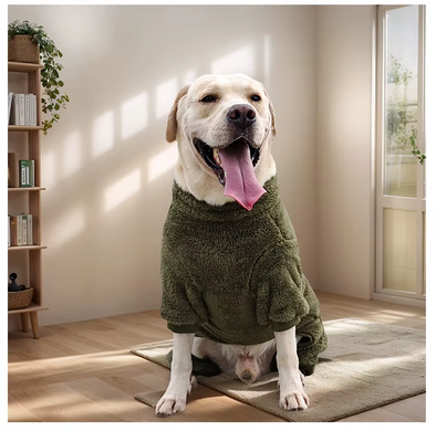 Комбинезон для собак LOVEPET Fleece overalls, Army Green