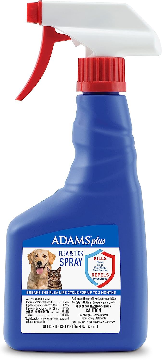 Купить Спрей от блох и клещей для собак и кошек Adams Plus Flea & Tick  Spray - Средства от блох и клещей | Luposan