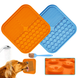 Силиконовый коврик для лизания для собак, Голубой, 20х20 см