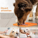 Силиконовый коврик для лизания для собак, Оранжевый, 20х20 см