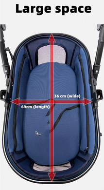 Cкладна коляска для домашніх тварин зі знімною переноскою Oui Oui Pet Stroller YA01K Grey Oui Oui