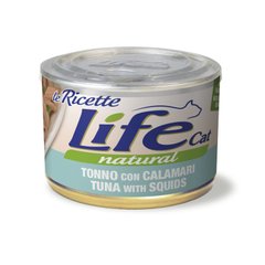 Консерва для котов LifeNatural Тунец с кальмарами (tuna with squids), 150 г LifeNatural