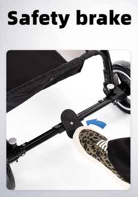 Cкладна коляска для домашніх тварин зі знімною переноскою Oui Oui Pet Stroller YA01K Grey Oui Oui