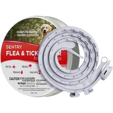 Ошийник Sentry Flea&Tick Collar від бліх і кліщів для собак крупних порід, 56 см SENTRY