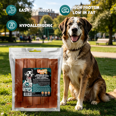Лакомство для собак UNIQ PETS DOG SNACKS MEATY Полоски из оленины UniQ PETS