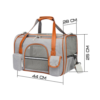 Сумка для переноски собак и котов Voyager Pet LVGB2305 (серый с оранжевым) Voyager Pet