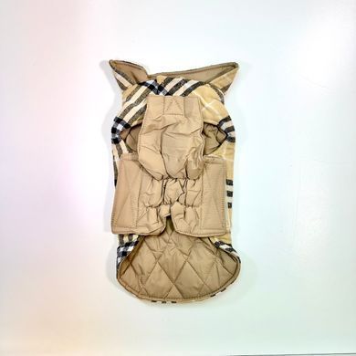 Зимовий водонепроникний двохсторонній жилет в клітинку Derby Plaid Beige в британському стилі Derby