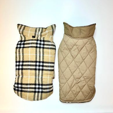Зимовий водонепроникний двохсторонній жилет в клітинку Derby Plaid Beige в британському стилі Derby