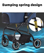 Cкладна коляска для домашніх тварин зі знімною переноскою Oui Oui Pet Stroller YA01K Grey
