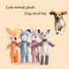 М'яка іграшка для собак: панда, лисиця, носоріг і олень, Сірий, 1 шт.