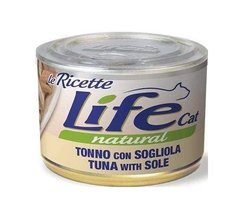Консерва для котов LifeNatural Тунец с камбалой (tuna with sole), 150 г LifeNatural