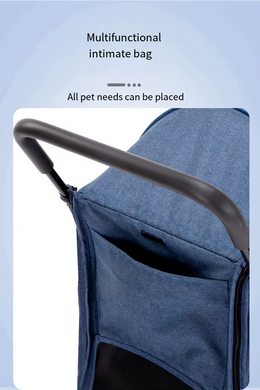 Складная коляска для домашних животных Derby 4 Wheels Pet Stroller, Blue Derby