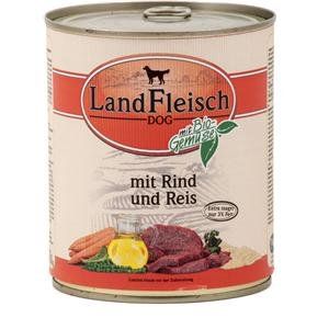 LandFleisch консервы для собак с говядиной, рисом и свежими овощами LandFleisch
