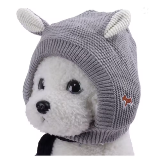 Зимова тепла шапка для собак Knitted Stretchy Silent Dog Ear Hat