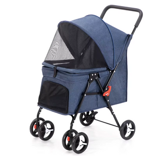 Складная коляска для домашних животных Derby 4 Wheels Pet Stroller, Blue Derby