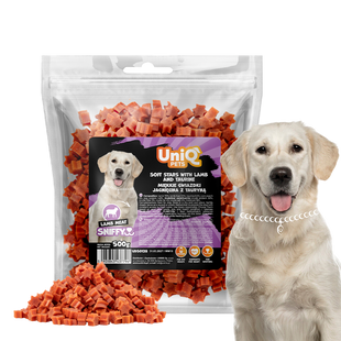 Ласощі для собак UNIQ PETS DOG SNACKS SNIFFY з ягнятиною і таурином у формі зірочок UniQ PETS
