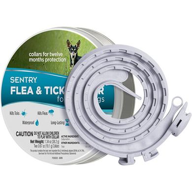 Ошейник Sentry Flea&Tick Collar от блох и клещей для собак малых пород, 36 см SENTRY