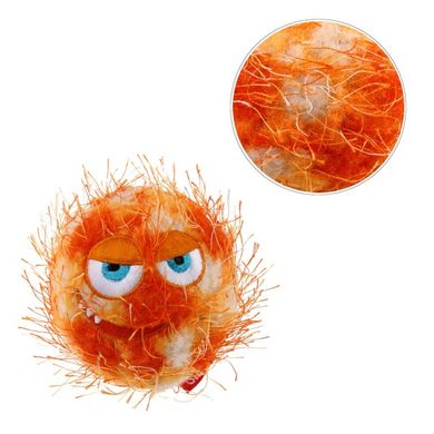 Іграшка для Собак Gigwi Crazy Ball Гумовий М'яч з ворсистою Покриттям і пищалки Помаранчевий 7 см GiGwi