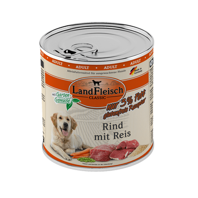 LandFleisch консерви для собак з яловичиною, рисом і свіжими овочами LandFleisch