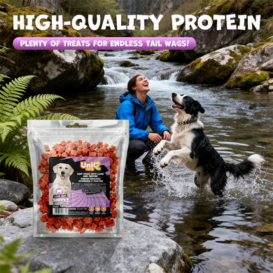 Ласощі для собак UNIQ PETS DOG SNACKS SNIFFY з ягнятиною і таурином у формі зірочок UniQ PETS