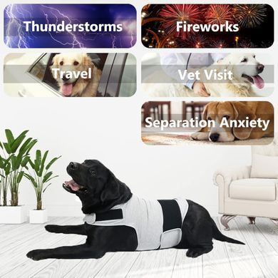 Заспокійливий жилет для собак WanTalk Dog Anxiety Jacket, Light Grey Wan talk
