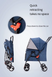 Складная коляска для домашних животных Derby 4 Wheels Pet Stroller, Blue