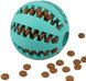 Интерактивный мяч для собак Dog Treat Toy Ball, Бирюзовый, Small