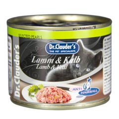 Консерви для котів Dr.Clauder's Selected Pearls Lamm&Veal з бараниною і телятиною для виведення шерсті Dr.Clauder's