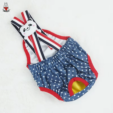 Багаторазовий підгузок для сук Derby Reusable Dog Diaper KS009-05 на шлейках Derby