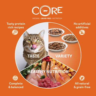 Влажный корм для котов Wellness CORE Tender Cuts with Chicken & Chicken Liver in Savoury Gravy Wellness CORE