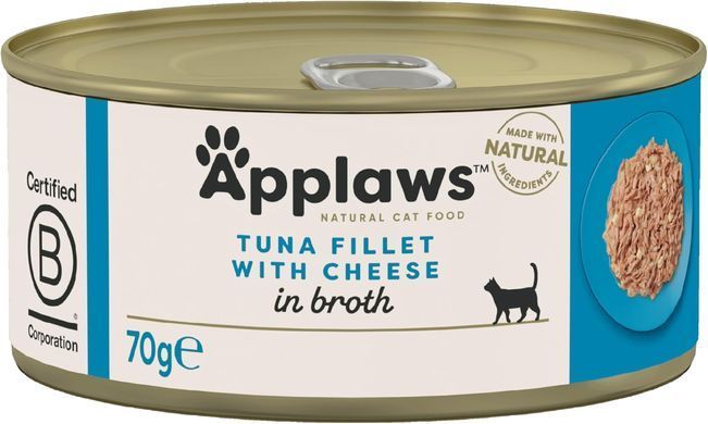 Консервы для котов Applaws Tuna Fillet with Cheese in Broth с тунцом и сыром Applaws