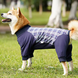 Комбінезон/попона для собак DoubleWin Recovery Suit Plaid Blue, 2XL, 66 см, 96 см