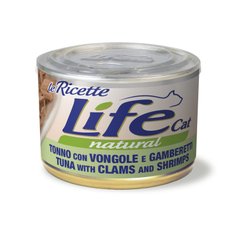 Консерва для котів LifeNatural Тунець з мідіями і креветками (tuna with clams and shrimps), 150 г LifeNatural