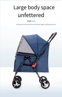 Складная коляска для домашних животных Derby 4 Wheels Pet Stroller, Grey Derby