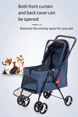 Складная коляска для домашних животных Derby 4 Wheels Pet Stroller, Grey Derby