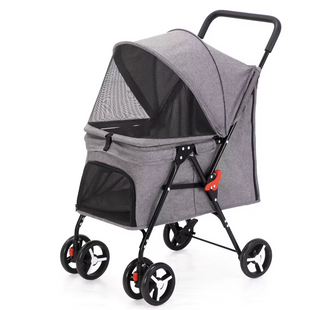 Складная коляска для домашних животных Derby 4 Wheels Pet Stroller, Grey Derby