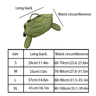 Жилет для безпечного плавання собак Turtle-Shaped Life Vest