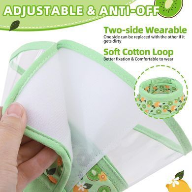 М'який ветеринарний комір для котів Green Cat Elizabeth Collar with a fruit pattern