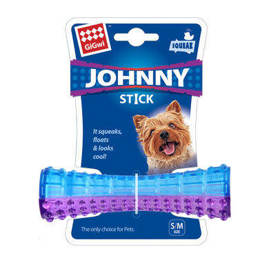 Іграшка для Собак Gigwi Johnny Stick з пищалки Фиолетово / Синій S / M 15 см GiGwi