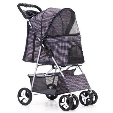 Коляска для котів і собак Bestopet (Люпосанчик) BS-RL-17 Plaid Люпосанчик