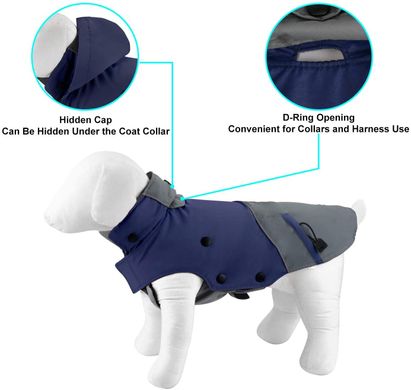 Зимова світловідбиваюча водонепроникна куртка для собак PETLOFT