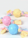 Жувальна іграшка для собак Derby Candy ball with bones and cotton rope, Рожевий